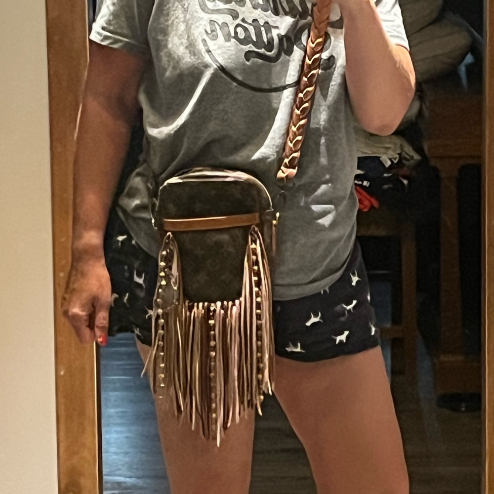 Louis Vuitton Danube Brown and Pink Crossbody Bag with Monogram Canvas - Picture 10 of 10